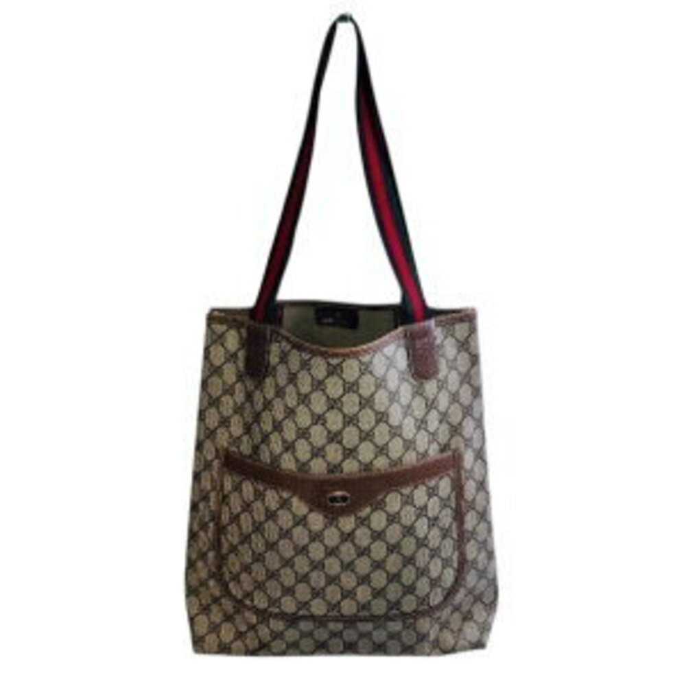 Gucci Sherry Line tote bag GG monogram canvas red green web